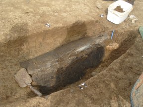 Decapitated Roman skeleton on site 1