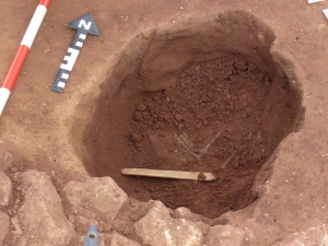 infant burial in posthole