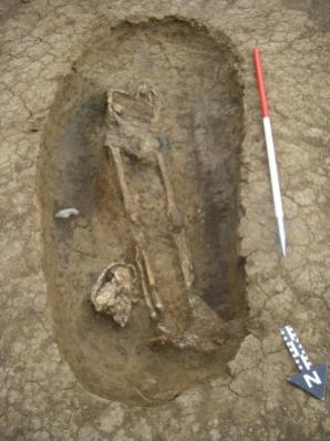 Decapitated Roman female burial discovered on site 1