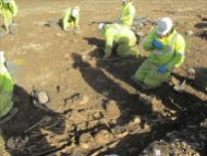 Excavation of the Dark Age cemetery at Hinkley Point